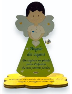 Porta Foto/Memo Angelo dei cugini In Legno Naturale Con...