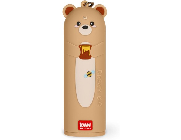 Legami - Caricabatteria Portatile Teddy Bear Orso - My Super Power, Ricarica 2 Dispositivi Contemporaneamente, Cavo USB Tipo C 
