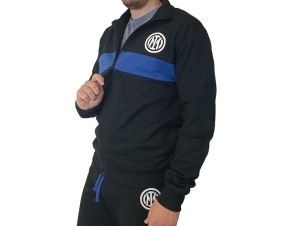 Inter | PIGIAMA TUTA DA RAGAZZO LUNGO IN COTONE INTER 2050 JERSEY PRODOTTO UFFICIALE INTER BLU O NERO