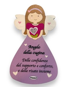 Magnete Angelo calamita Della Cugina In Legno Naturale...