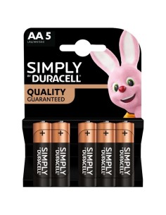 PILE Duracell Simply AA Stilo Blister 5pz