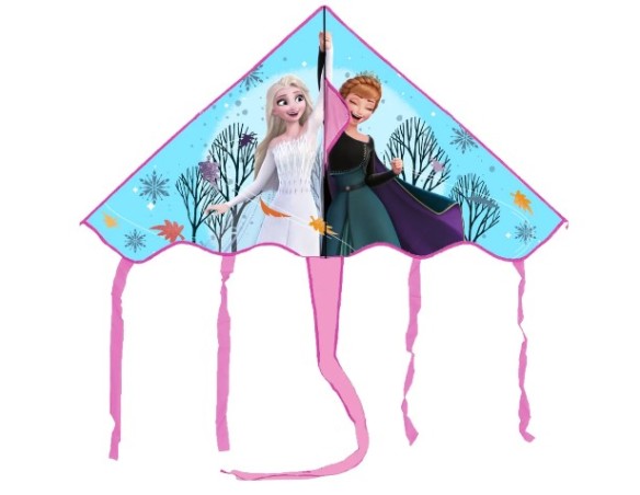 Aquilone per bambina Frozen Disney età 3+ rosa, viola e celeste in plastica 95 cm