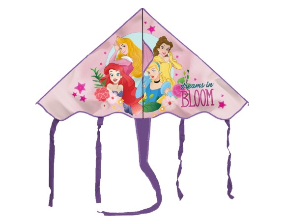Aquilone per bambina Principesse Disney età 3+ rosa e viola in plastica 95 cm
