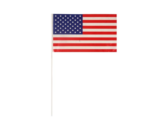 Bandiera Stati uniti d'america USA in PVC a mano con asta da 40 cm