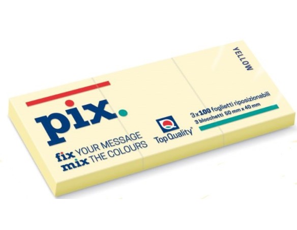 Blocco Memo Top Quality PIX 40x50 100ff post it da 3pz