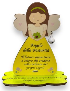 Porta Foto/Memo Angelo Della Maturità In Legno Naturale...