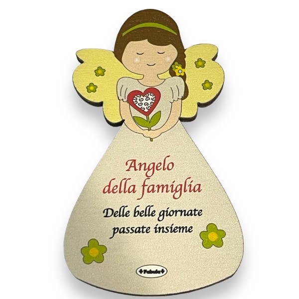 Magnete Angelo calamita Famiglia In Legno...