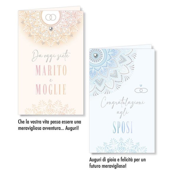 Biglietto Cromo Nozze mini 5,5*13,5 7236