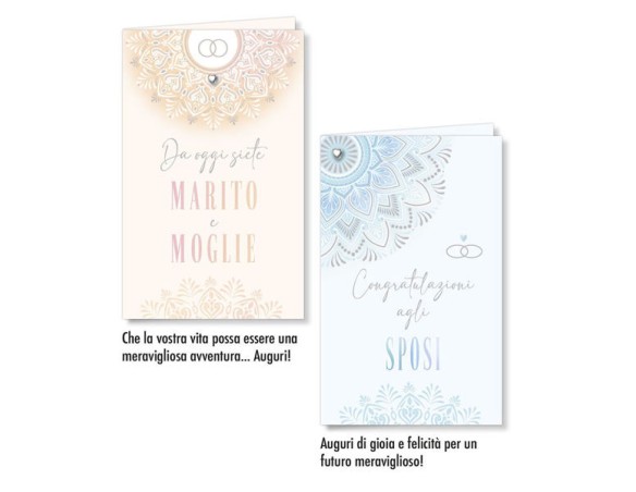 Biglietto Cromo Nozze mini 5,5*13,5 7236