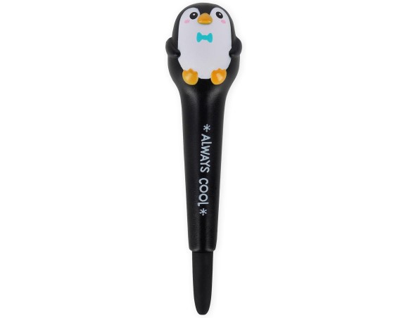 Legami - Penna Gel Tema Pinguino Antistress - Squeezies, Cancelleria Per Scrivere Rilassarsi Concentrarsi, Penna Anti Stress, S