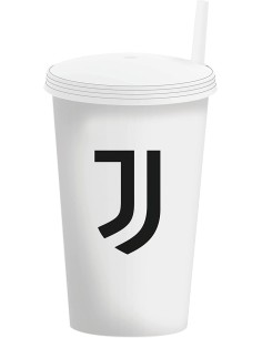 Juventus | BICCHIERE JUVENTUS JUVE CON TAPPO E CANNUCCIA...