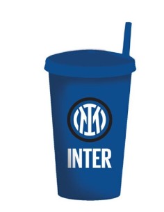 Inter | BICCHIERE INTER CON TAPPO E CANNUCCIA 430 ML IN...