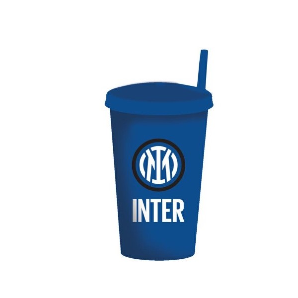 Inter | BICCHIERE INTER CON TAPPO E CANNUCCIA...