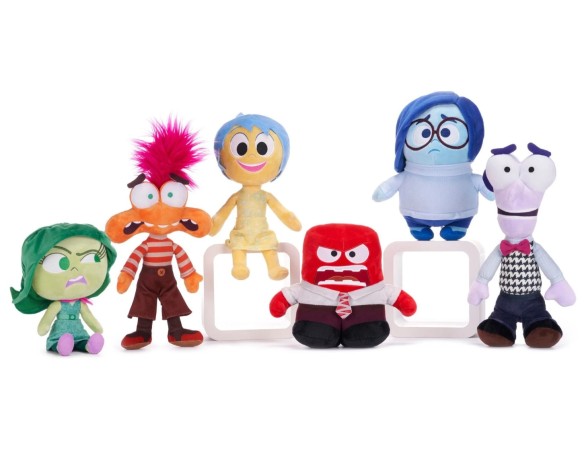Disney Pixar Inside Out - Peluche 25cm Inside out Disgusto ansia rabbia paura tristezza gioia