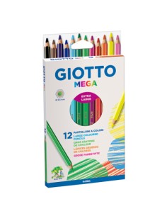 COLORI PASTELLONI GIOTTO MEGA ESAGONALI 5.5 MM  DA 12