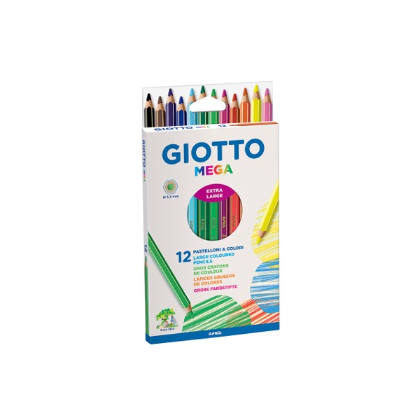COLORI PASTELLONI GIOTTO MEGA ESAGONALI 5.5 MM...