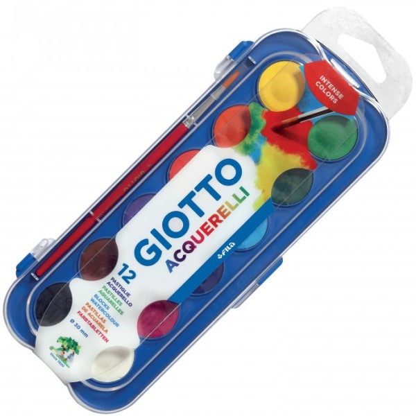 COLORI PASTICCHE ACQUERELLI giotto 12 PZ