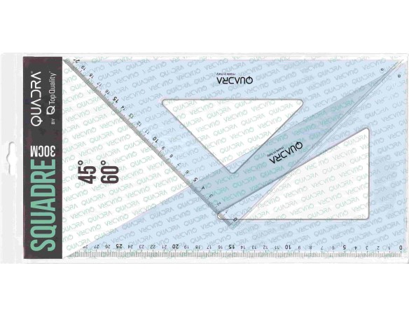 COPPIA SQUADRE SQUADRA TOPQ 32CM 60 ° + 45 °