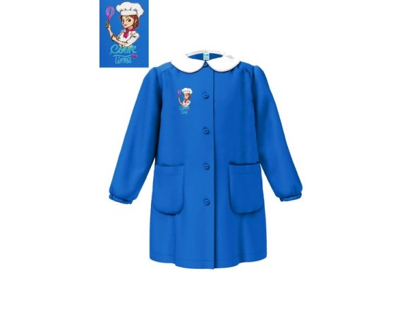 GREMBIULE SIGGI SCUOLA ELEMENTARE FEMMINUCCIA DALLA 6 ALLA 15 BLU CHEF 3905