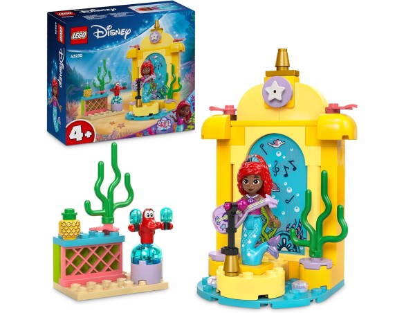 LEGO | Disney Il Palcoscenico Musicale di Ariel, Giochi Creativi per Bambine e Bambini da 4 Anni con 2 Personaggi Iconici, Dive