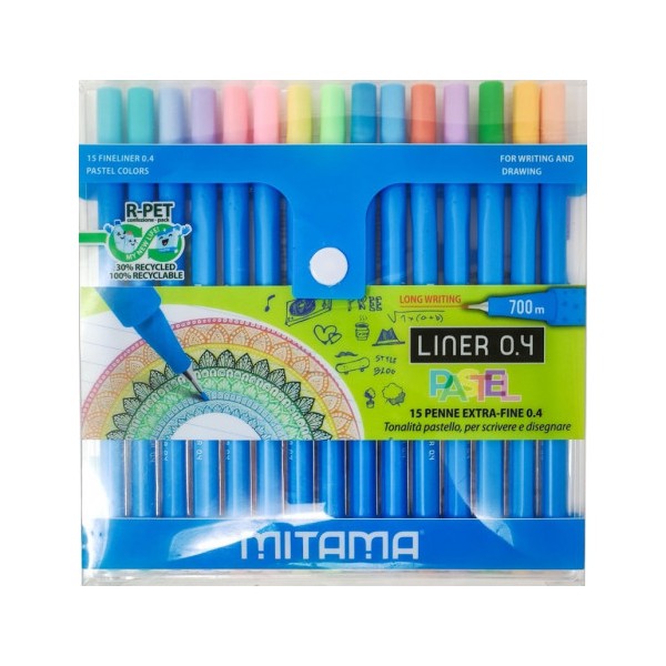MITAMA | BOX 15 PENNE LINER PUNTA FINE 0,4MM IN...
