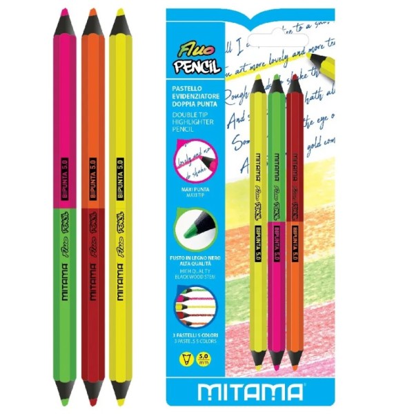 Mitama | EVIDENZIATORE COLORE FLUO BIPUNTA...