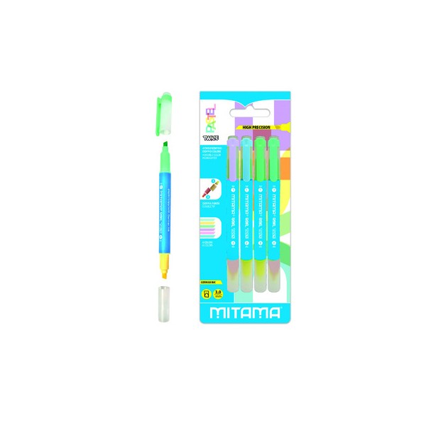 Mitama | Evidenziatori doppio colore pastel...