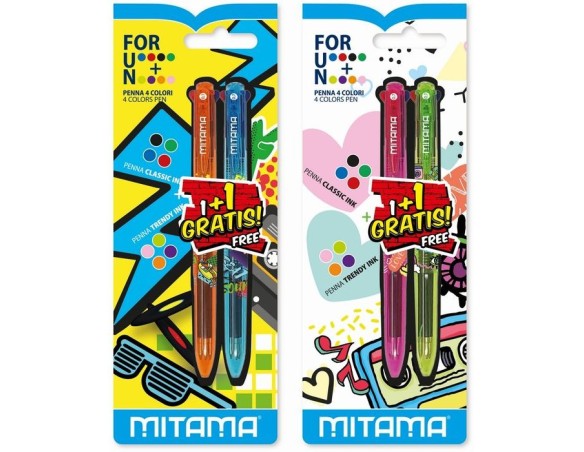 Mitama | Penna 4 Colori Trendy 2 pz MITAMA