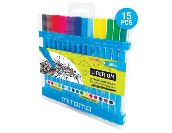 Mitama | Penna Liner 0.4 Mitama, Colori Assortiti con astuccio