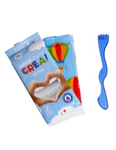 Pasta Das da modellare in 2 buste da 250gr + Spatola...