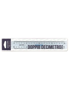 RIGA RIGHELLO DOPPIO DECIMETRO 20 CM