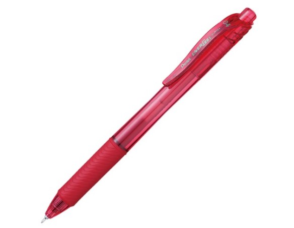 PENNA Roller a scatto Energel X BLN 104 - punta 0,4 mm - rosso rossa - Pentel