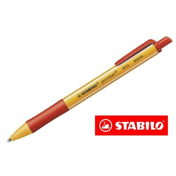 PENNA STABILO POINT BALL POINTBALL  ROSSO  M 0,5