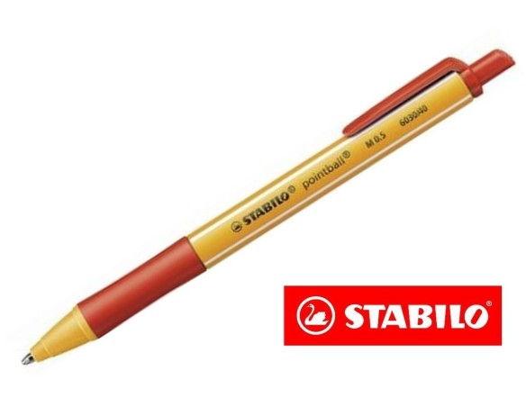 PENNA STABILO POINT BALL POINTBALL  ROSSO  M 0,5