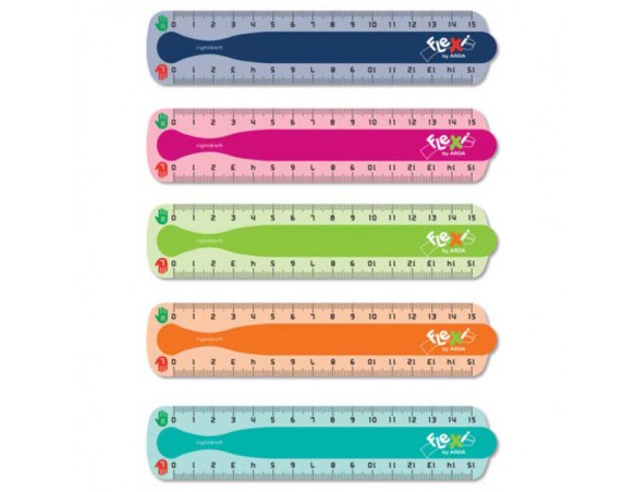 RIGHELLO FLESSIBILE 15 CM. FLEXI LEFT & RIGHT ARDA