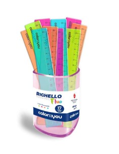 RIGHELLO PLASTICA ColorXyou Fluo 17cm