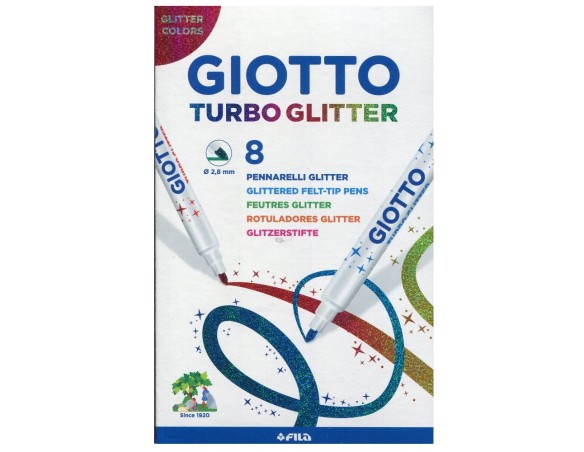 PENNARELLI GIOTTO TURBO GLITTER DA 8