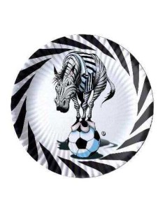 PIATTO juve bianconero 24 CM 10pz 60326 2