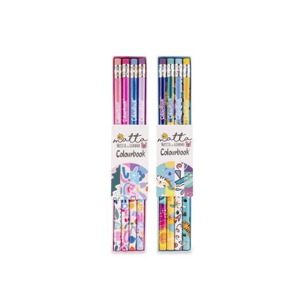 Set 4 matite con gomma – Matta colourbook
