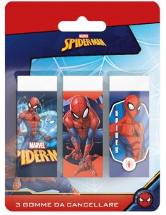Marvel Spider-Man - Gomme da cancellare, set 3 pezzi...