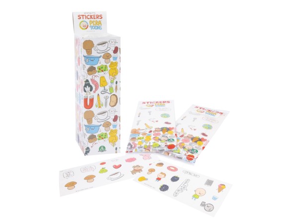 Pera toons 36 stickers attacca e stacca pera toons
