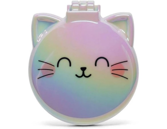 Legami - Spazzola Con Specchio, Tema, Kitty, Si Apre E Chiude Con Un Click, Comoda E Pratica Da Portare Ovunque