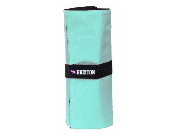 Bauletto Rotolo vuoto roller pastel in poliestere verde acqua con chiusura a strappo e tombolino porta penne 41x22 cm