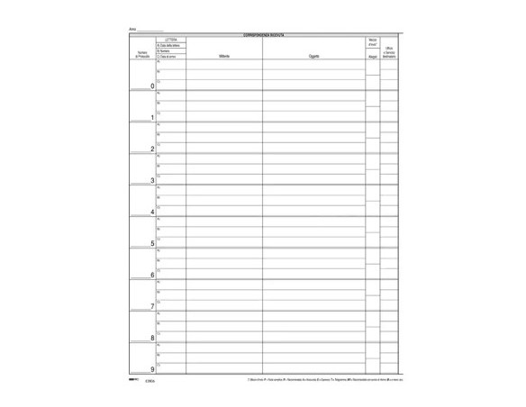 Registro Corrispondenza Arrivo/Partenza Edipro - 24x31 cm - 50 Pagine - E2806