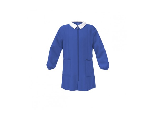 Grembiule con zip cerniera scuola elementare blu bambino Siggi Made in Italy senza ricamo 2111