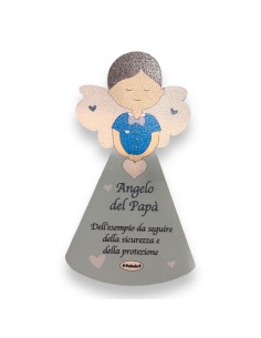 Magnete Angelo calamita del papà papa' In Legno Naturale...