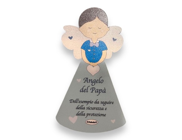 Fabula | Magnete Angelo calamita del papà papa' In Legno Naturale 8 CM