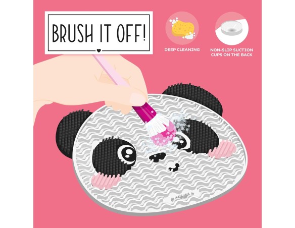 Legami - Tappetino Pulisci Pennelli da Trucco - Brush it Off! - Pad per Pulire Pennello dal Make-Up, Tampone in Silicone per Co