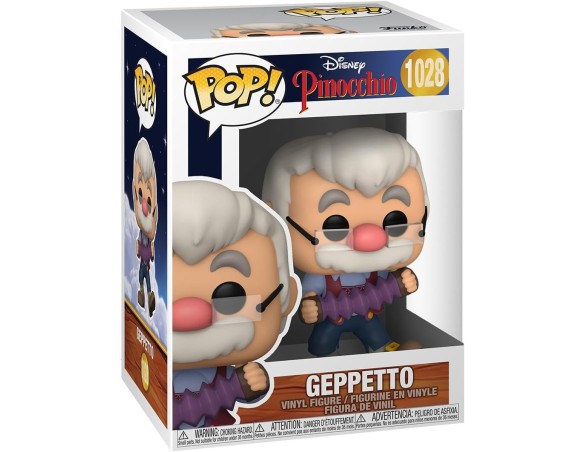 Funko Pop! Disney: Enamel Pinocchio - Geppetto With Accordion- Figura in Vinile da Collezione - Idea Regalo - Merchandising Uff