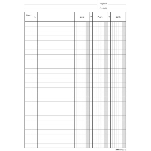 EDIPRO - E2689 - Registro dare/avere/saldo 96...